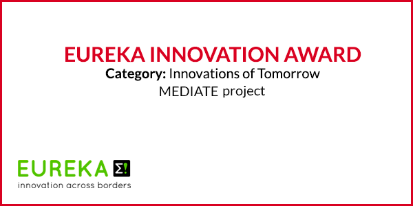eXiT has won the Eureka Innovation Award 2018 in the category: Innovations of Tomorrow. The eXiT group was chosen as a partner in the MEDIATE project. This annual prize rewards EUREKA projects that have made making significant headway in the development of a new innovative product, service or process.